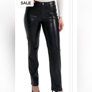 Joie Black Vegan Faux Leather. The Joie Pant. NWT  size 12